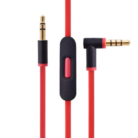 Kabel Headphone Beats Aux V2 dengan Kontrol Panggilan, Kompatibel dengan Headphone Dr. Dre Beats, dengan Mikrofon